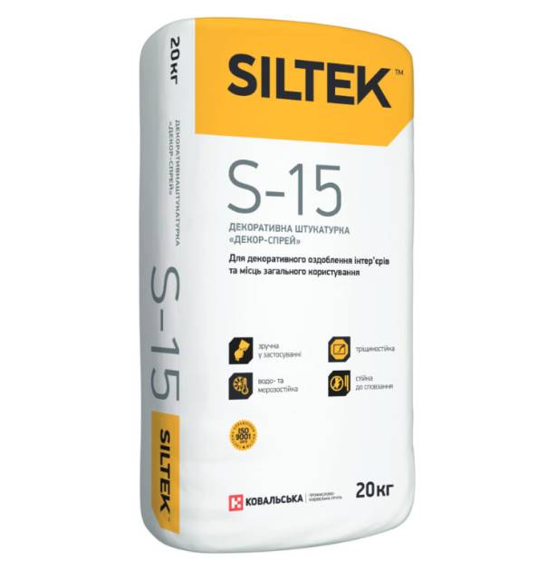 Siltek S-15, Декоративна штукатурка «Декор-спрей», 20 кг