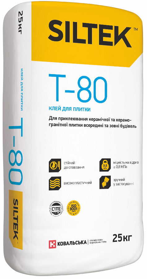Силтек T-80, клей для плитки, 25 кг