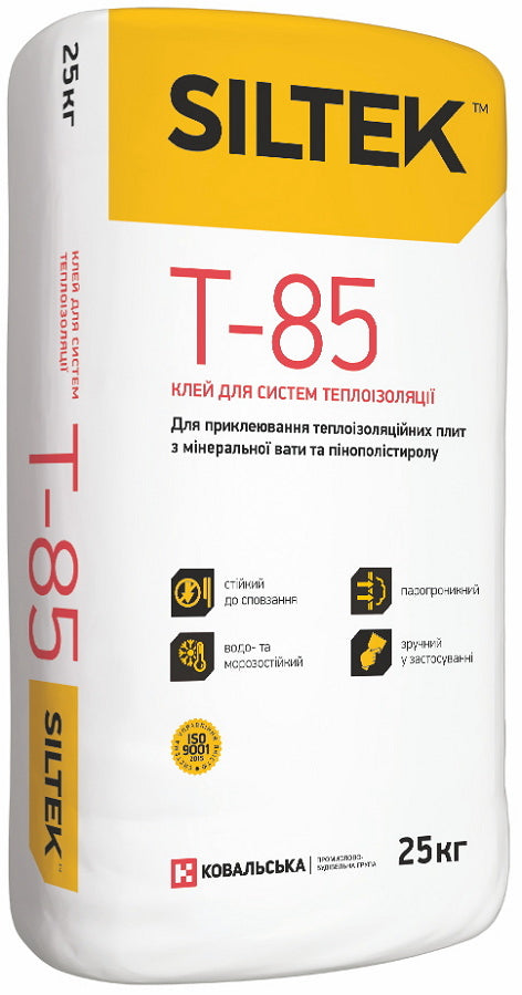 Силтек Т-85, клей для пенопласта и минваты, 25 кг.