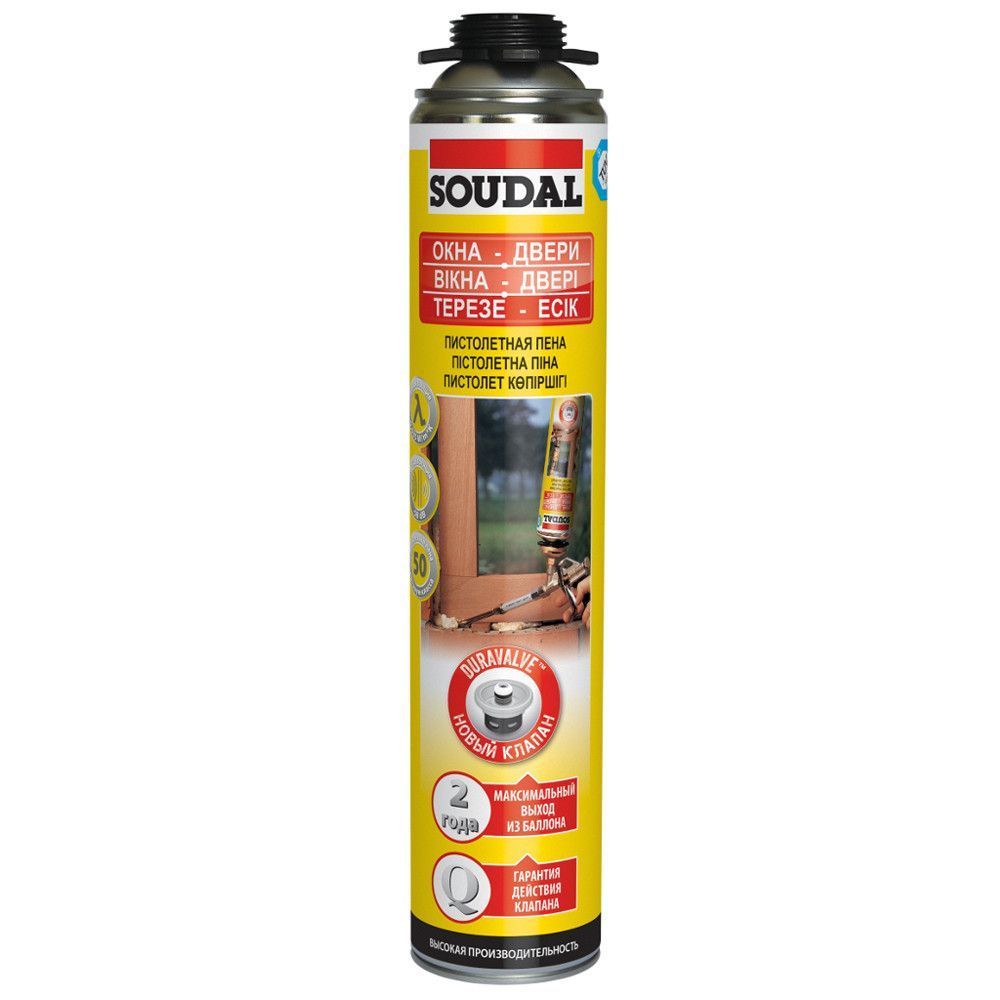 Піна монтажна пістолетна Soudal 750 мл