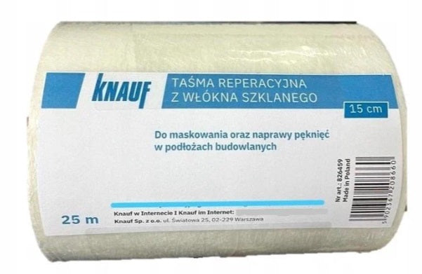 Стрічка флізелінова Knauf Fiberglass 150мм, для гіпсокартону, 25 м