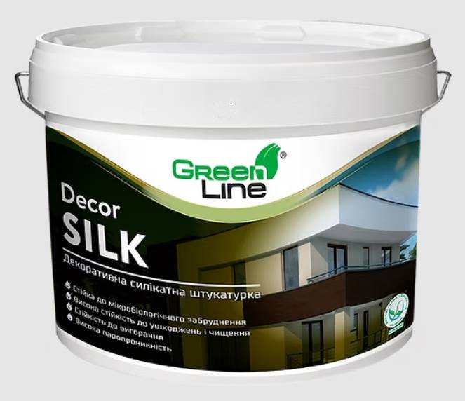 Green Line Decor Silk, Декоративна штукатурка, Баранець, 25 кг зерно 1,0 мм