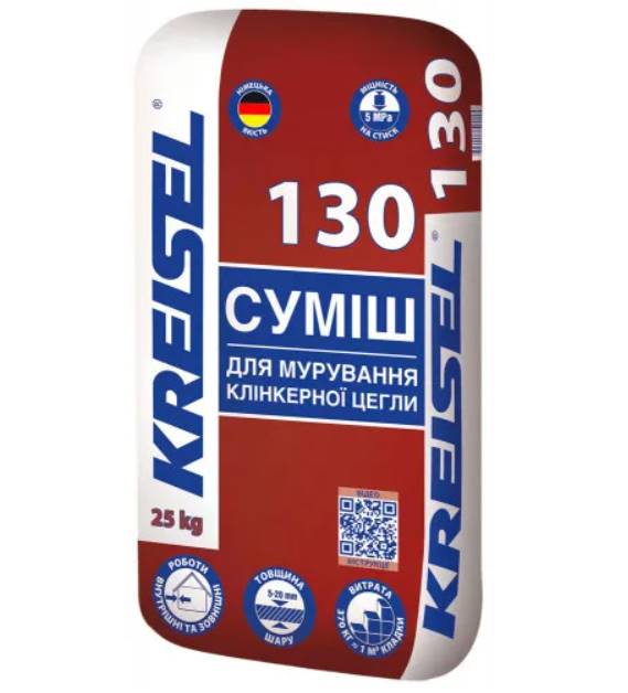 Kreisel 130, Суміш для мурування клінкерної цегли, 25 кг, Зима