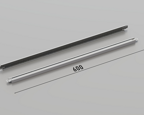 Alubest профіль Т-24 сірий, RAL9006 1200 мм