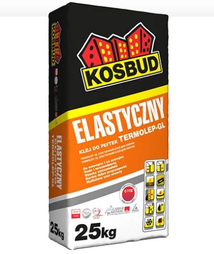 Клей для плитки полуэластичный KOSBUD TERMOLEP-GL, 25 кг