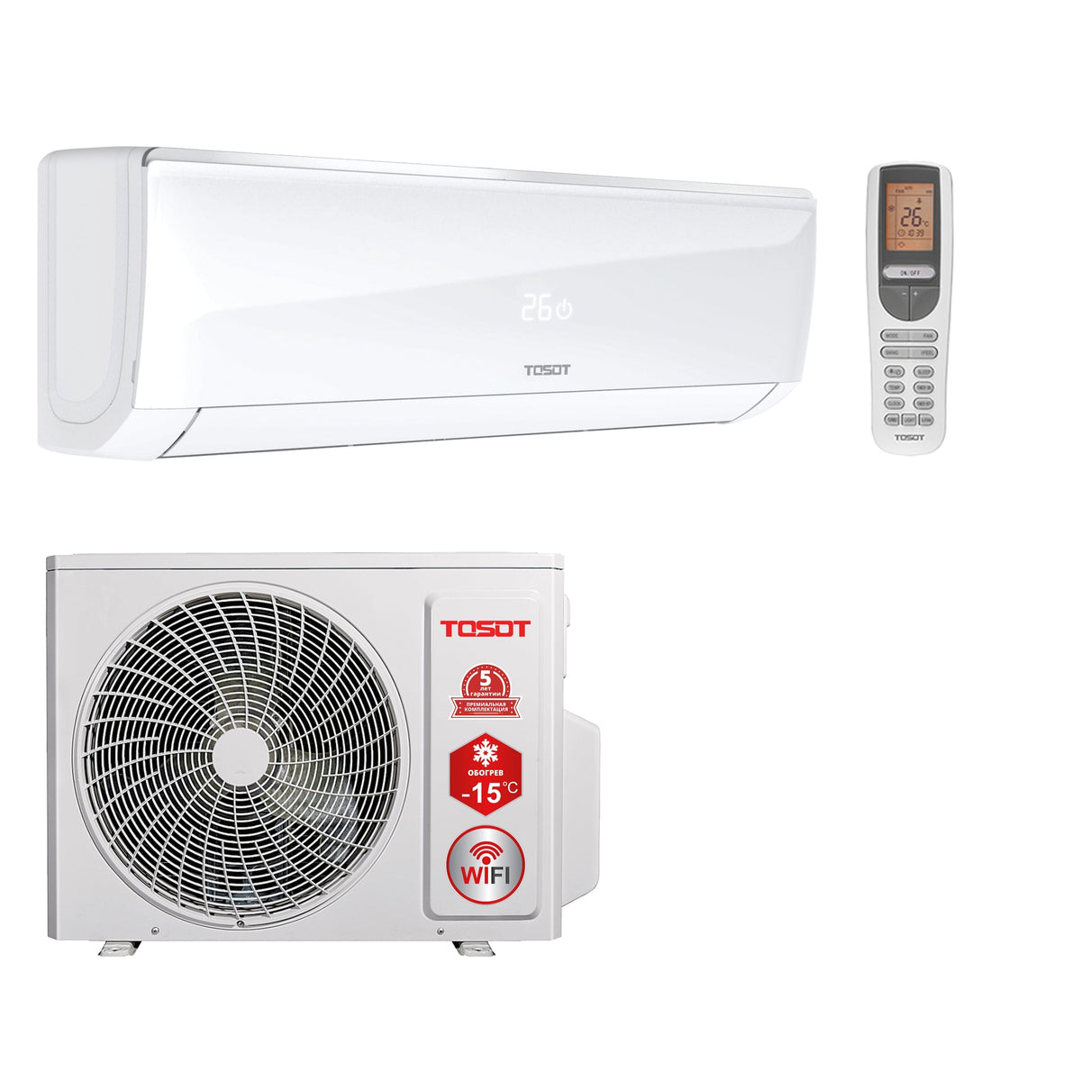 Кондиціонер TOSOT Expert Inverter EU GB-07VP2, внутрішній і зовнішній блоки