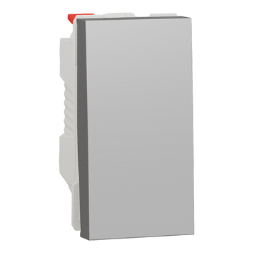Вимикач 1-кл. внутр. прох. 1-мод. UNICA NEW алюміній Schneider Electric NU310330