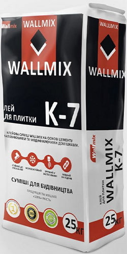 Wallmix К-7, Клей для плитки, 25 кг